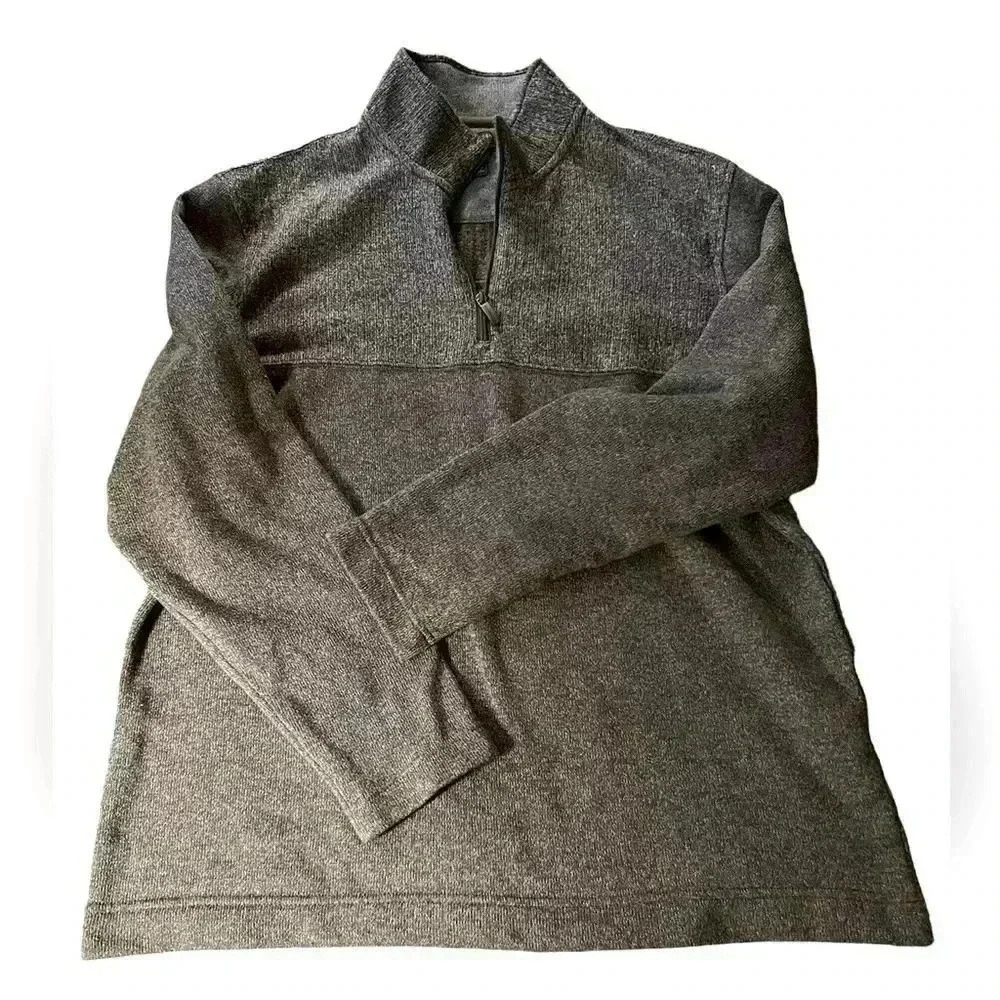 Van Heusen 3/4 Zip Neck Pullover Sweater Men's Sz XL Gray